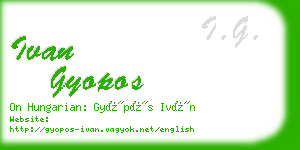 ivan gyopos business card